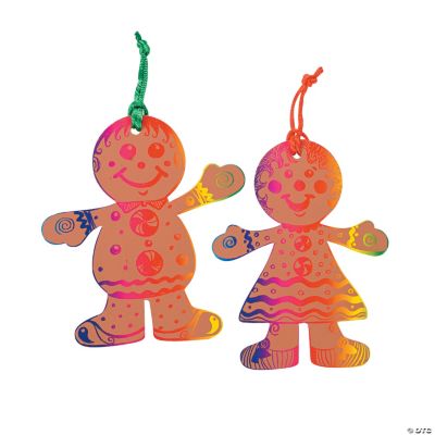 Magic Color Scratch Gingerbread Ornaments