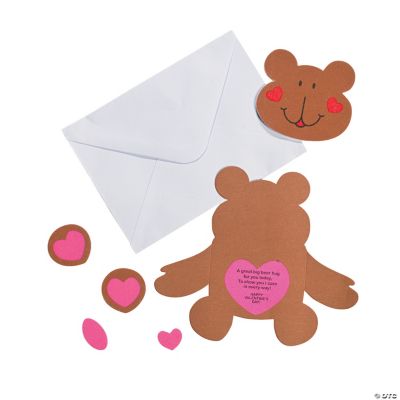 Bear Hug Valentine Cards Craft Kit Oriental Trading