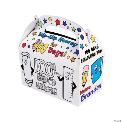 Color Your Own “100th Day Of School” Counting Boxes