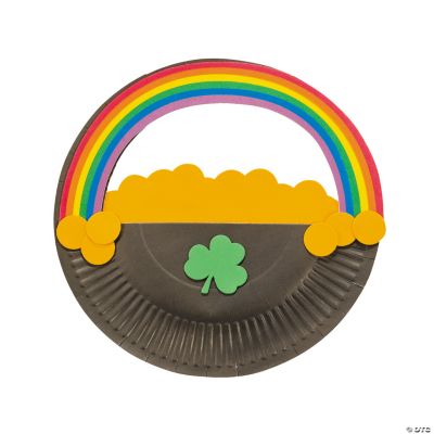 Paper Plate Pot of Gold Rainbow Craft Kit Oriental Trading