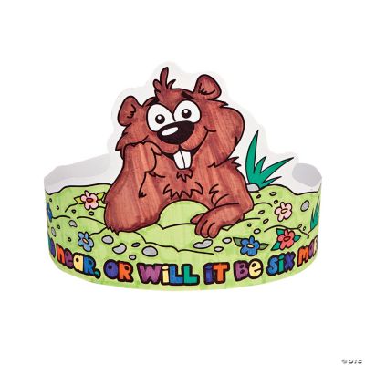 12 Color Your Own Groundhog Day Crowns