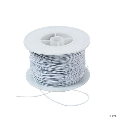 Medium White Elastic Cording