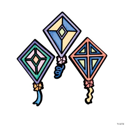 Color Your Own Fuzzy Kite Magnets