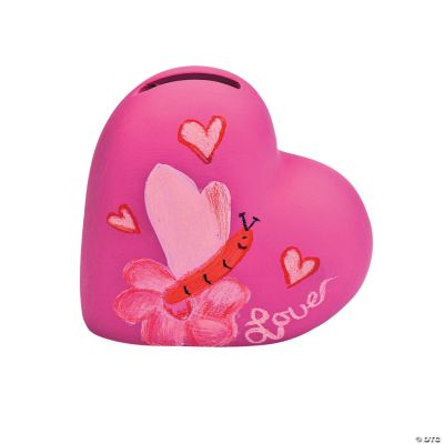 DIY Ceramic Heart Banks