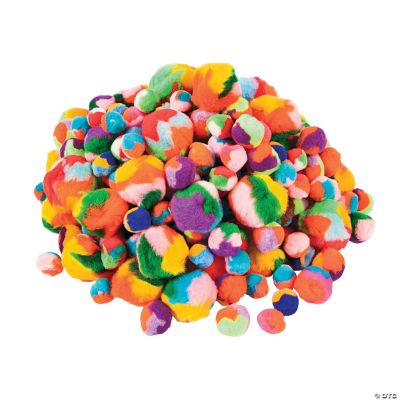 200 Pc. Rainbow Pompoms