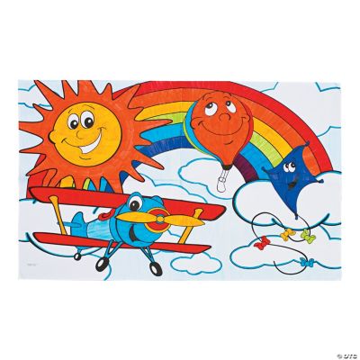 Color Your Own Up & Away Classroom Mural