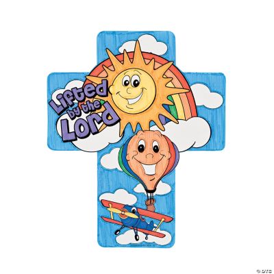 Color Your Own Up & Away Cross Cutouts