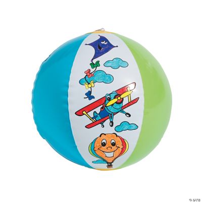 Color Your Own Up & Away Inflatable Beach Balls