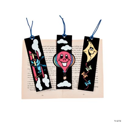 Color Your Own Up & Away Fuzzy Bookmarks