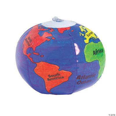 Color Your Own Globe Mini Beach Balls