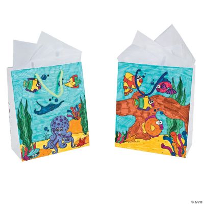 Color Your Own Tropical Fish Bags