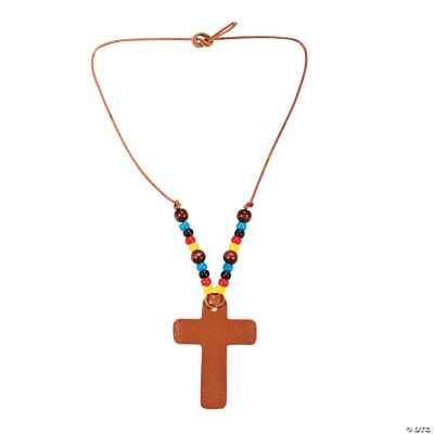 Imitation Leather Cross Necklace Craft Kit Oriental Trading