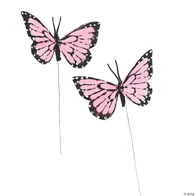 Pink Feather Butterflies