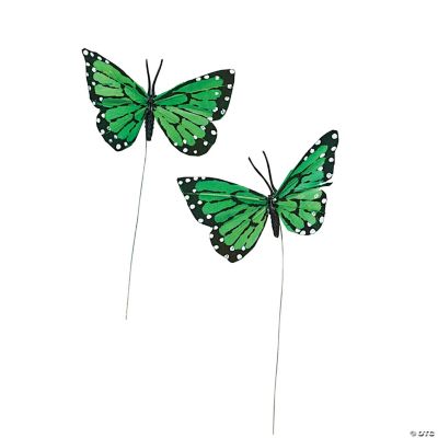 Green Feather Butterflies