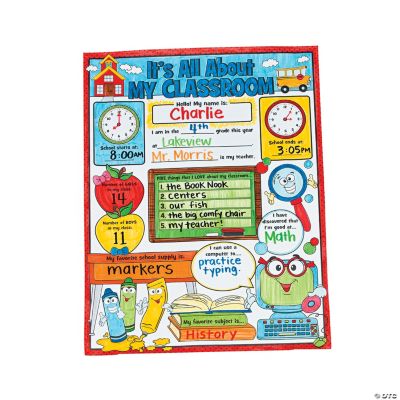 Color Your Own ﻿“It's All About My Classroom” Posters