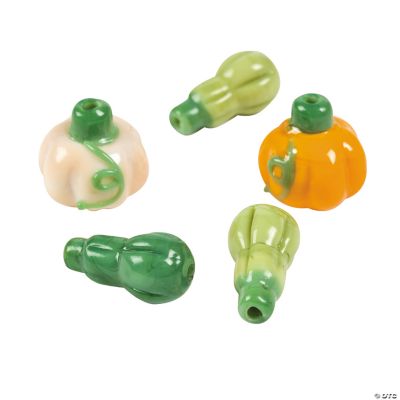 Pumpkin & Gourd Lampwork Beads - 13mm