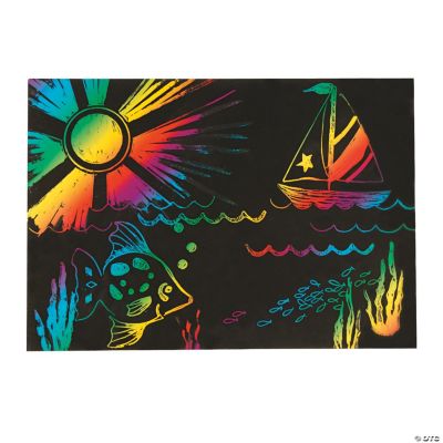 Large Magic Color Scratch Sheets Oriental Trading