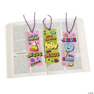 Color Your Own "Life Is Sweeter With Jesus" Bookmarks
