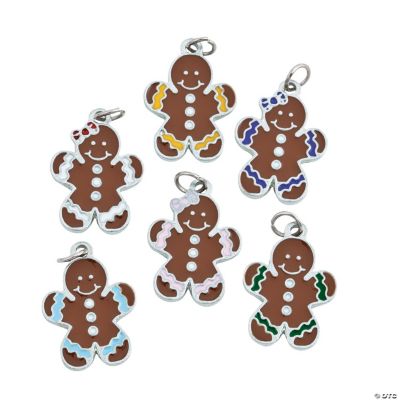 Gingerbread Enamel Charms