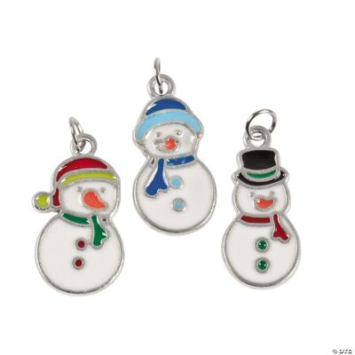 Snowman Enamel Charms