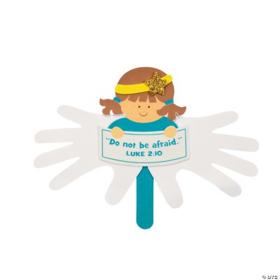 Handprint Angel Craft Stick Ornaments