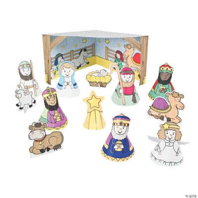 Color Your Own 3D Nativities