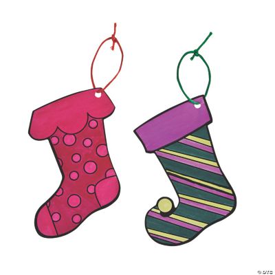 Color Your Own Christmas Stocking Ornaments
