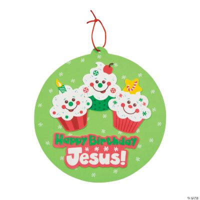 “Happy Birthday Jesus!” Cupcake Sign Craft Kit