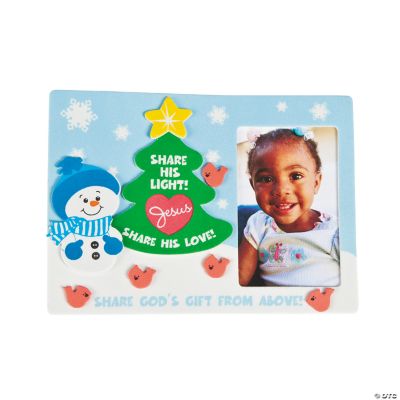 “Share His Light And Love” Snowman Photo Magnet Craft Kit