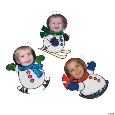 Sun Catcher Snowman Photo Frame Ornaments