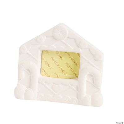 Color Your Own Gingerbread House Ceramic Photo Frames