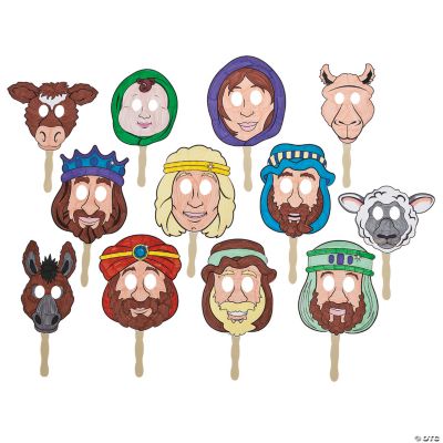 Color Your Own Story Of Christmas Masks