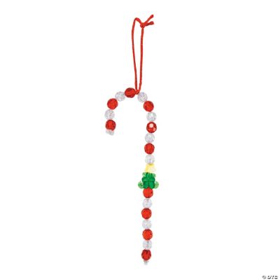 Beaded Candy Cane Christmas Ornament Craft Kit