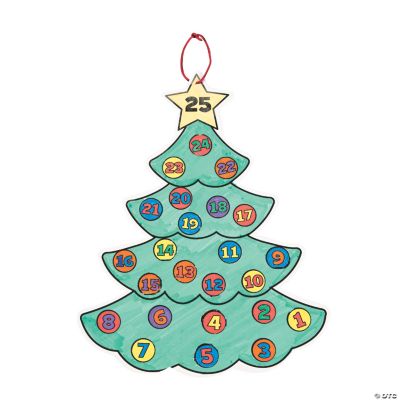 Color Your Own Advent Christmas Tree Calendars