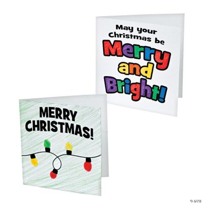 Thumbprint Christmas Lights Card Craft Kit