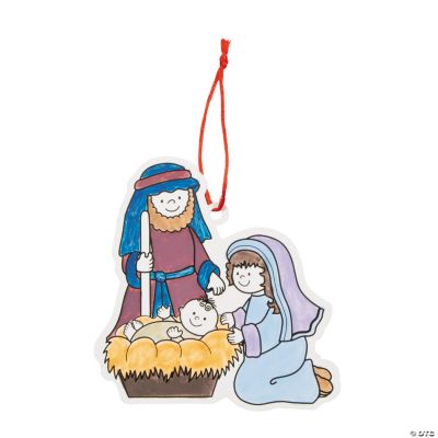 Color Your Own Nativity Scene Ornaments