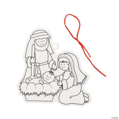 Color Your Own Nativity Scene Ornaments - Oriental Trading