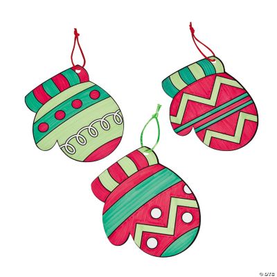 Color Your Own Mitten Ornaments