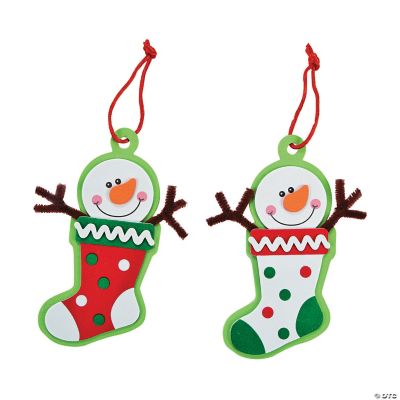 Snowman Stocking Christmas Ornament Craft Kit Oriental Trading