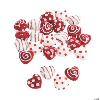 Heart Lampwork Beads