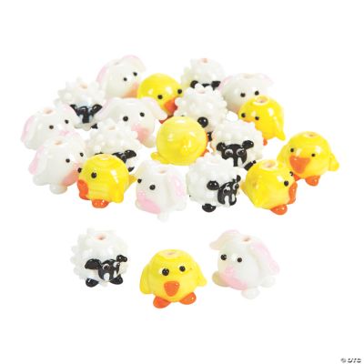 Springtime Animals Lampwork Beads