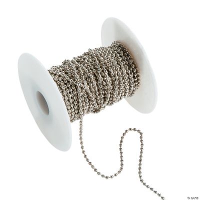 Silvertone Ball Chain Spool