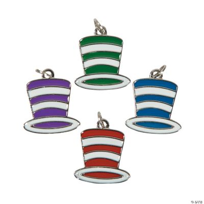 Top Hat Enamel Charms