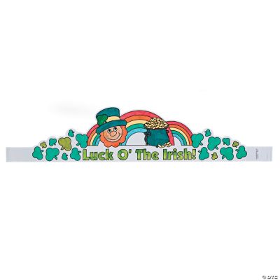 Color Your Own St. Patrick's Day Crowns