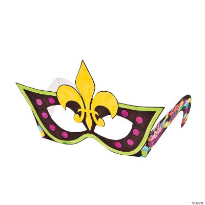 Color Your Own Mardi Gras Glasses
