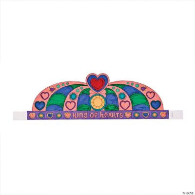 Color Your Own Valentine King Crowns