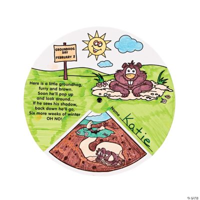 Color Your Own Groundhog Day Wheels