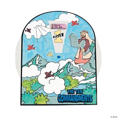 Color Your Own “The Ten Commandments” Wheels