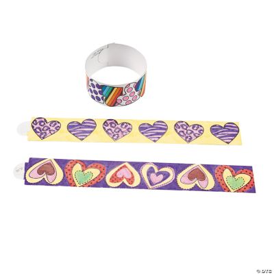 Color Your Own Valentine Bracelets
