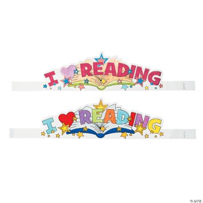 Color Your Own “I Love Reading” Crowns